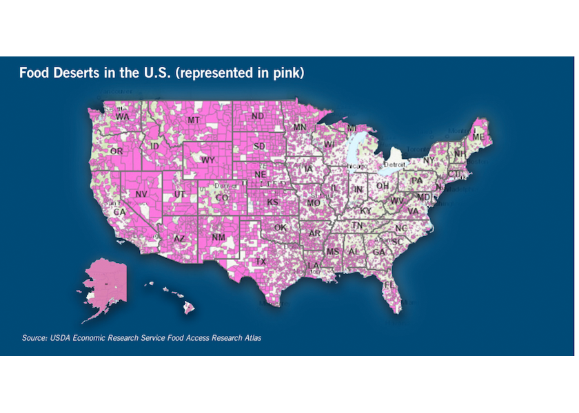 USDA food desert map